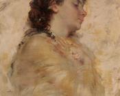 查理卓别林 - Portrait of a Young Woman in Profile